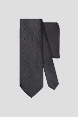 Slips & lommekluds pakke (Sort prikket)