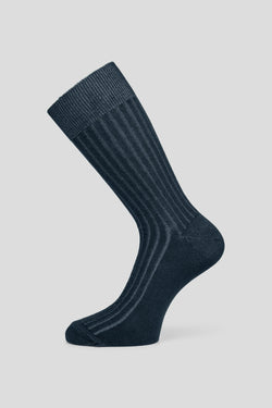 Gerippte Socken in Marineblau