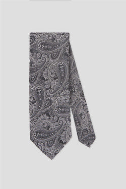 Paisley-Krawatte in Schwarz & Weiß