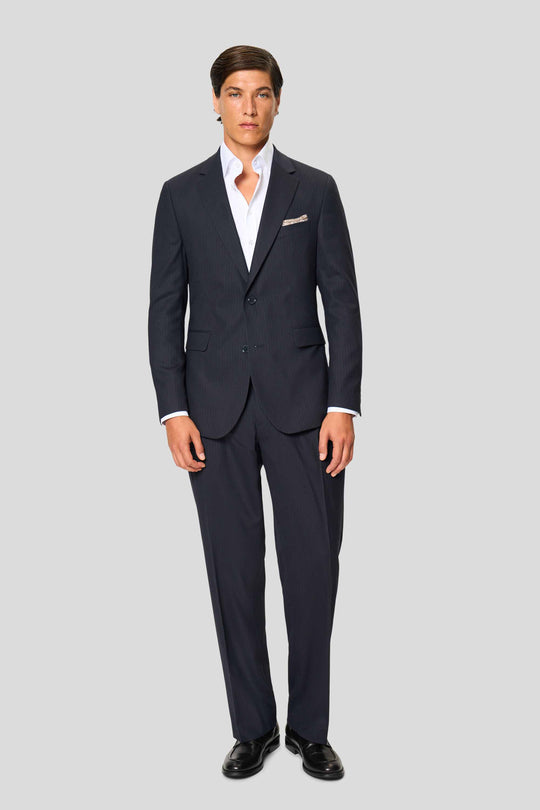 PREMIUM marineblauer Blazer mit Nadelstreifen