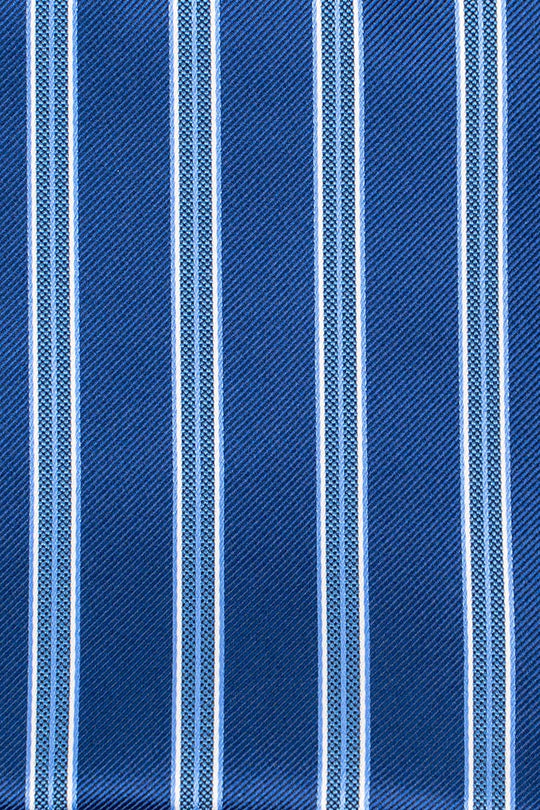 Slips & lommekluds pakke (Blå & hvid stribet) suitclub.dk