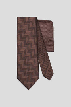 Slips & lommekluds pakke (Brun sildeben)