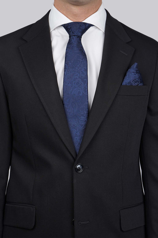 Slips & lommekluds pakke (Navy paisley) suitclub.dk