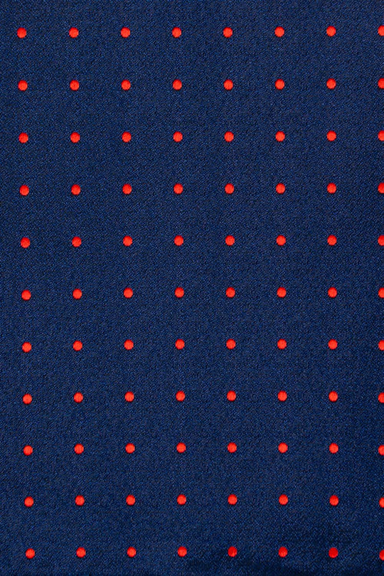Slips & lommekluds pakke (Navy & rød prikket) suitclub.dk