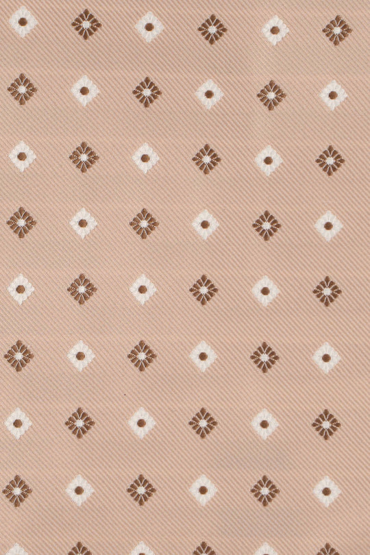 Beige blomstret lommeklud PVD