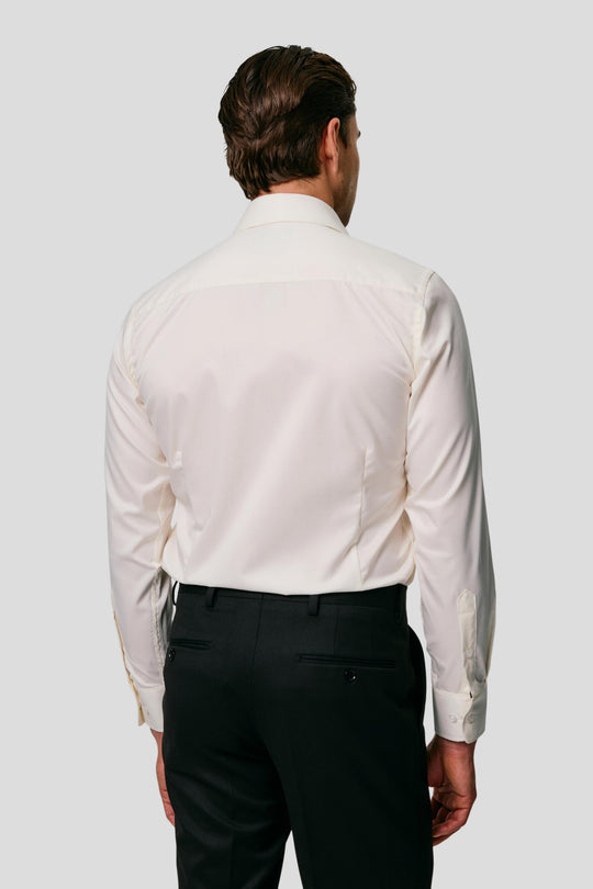 Exclusive twill skjorte off-white slim Shirtmakers