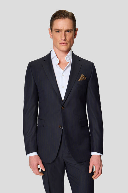 HERITAGE marineblauer Blazer mit Nadelstreifen