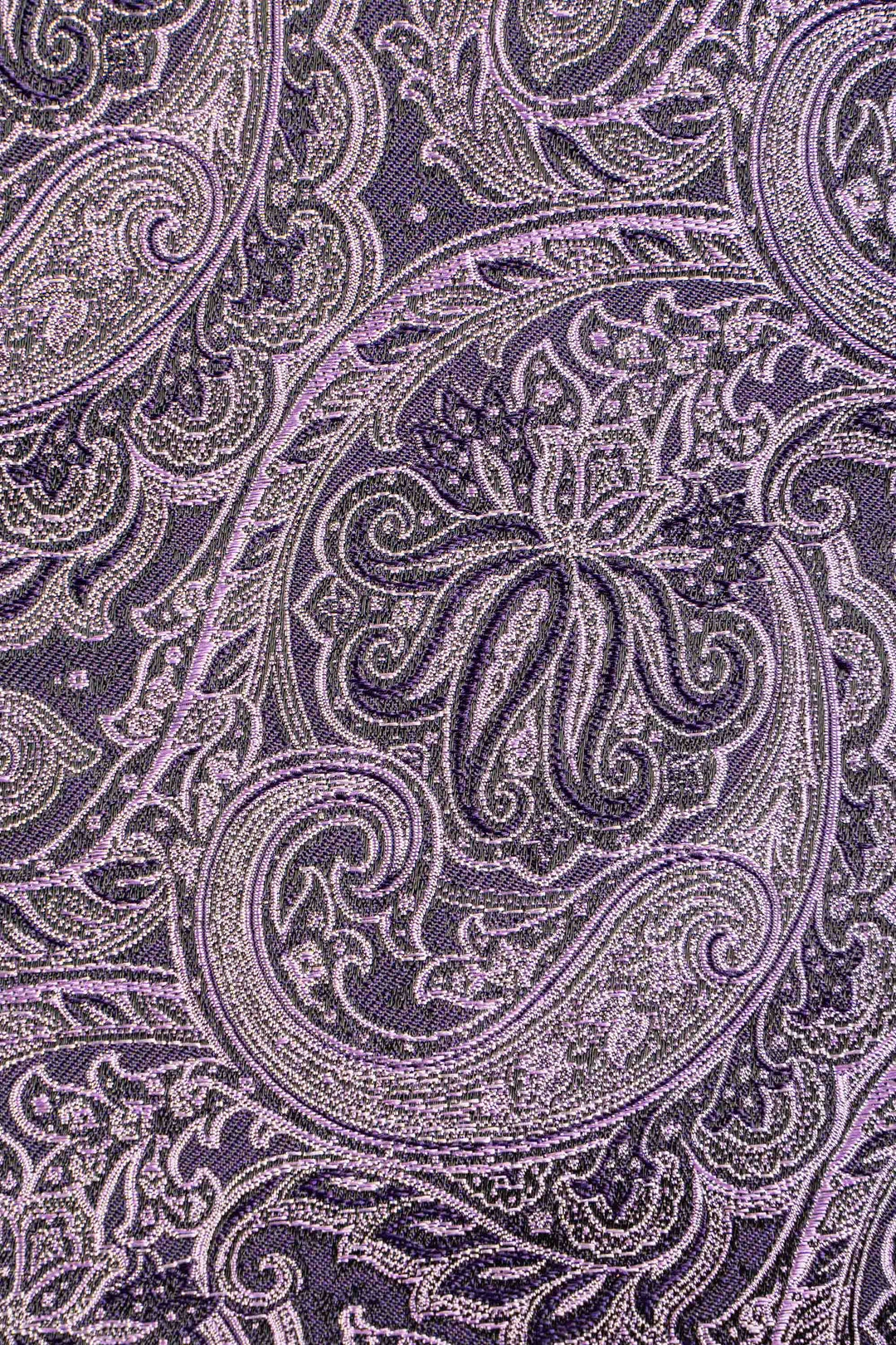 Lavendel paisley silkelommeklud PVD