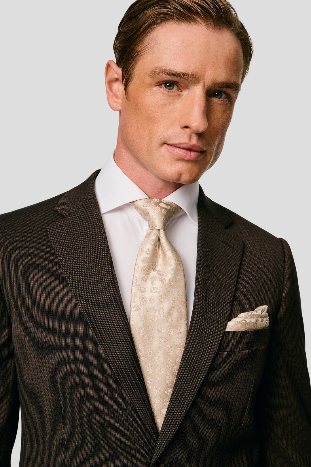 PRESTIGE brun blazer med striber MBO