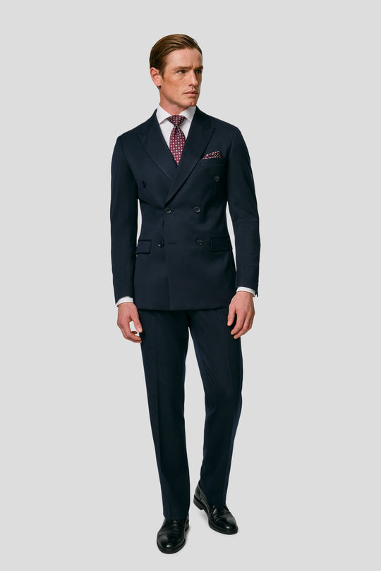 PRESTIGE navy dobbeltradet blazer MBO