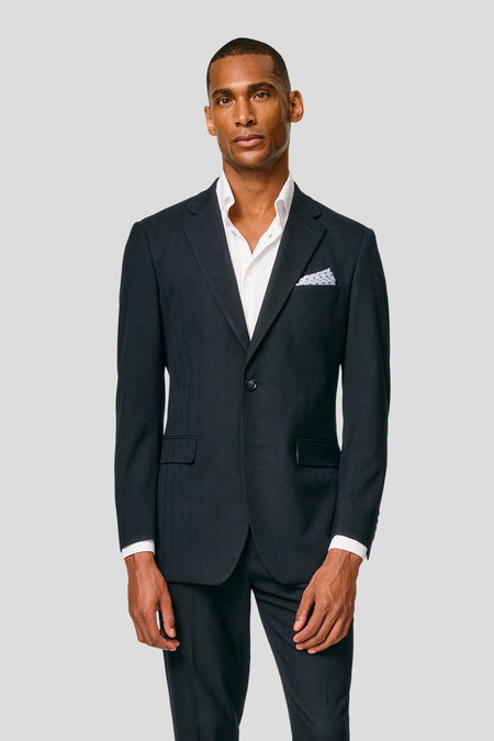 PRESTIGE Blazer in Marineblau mit Fischgrätmuster