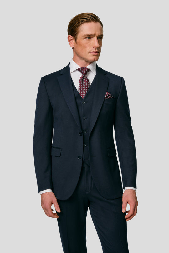 PRESTIGE navy three-piece jakkesæt MBO