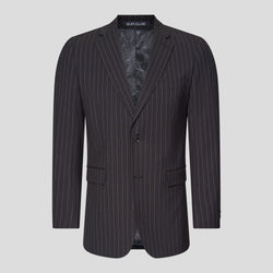 PRESTIGE schwarzer Blazer mit Nadelstreifen