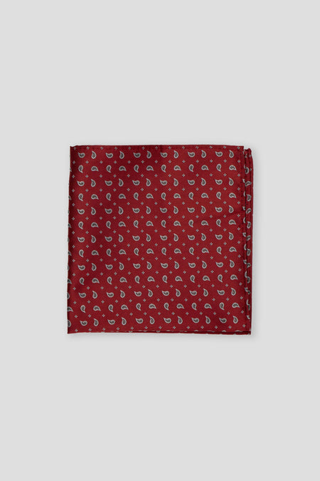 Rotes Einstecktuch mit Tropfenmuster
