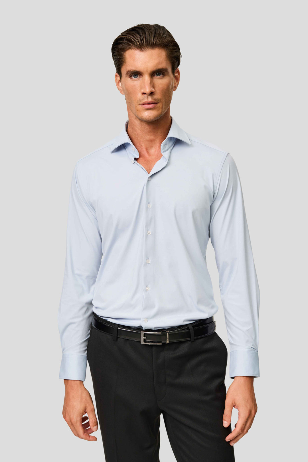 Signatur performance skjorte blå slim Shirtmakers