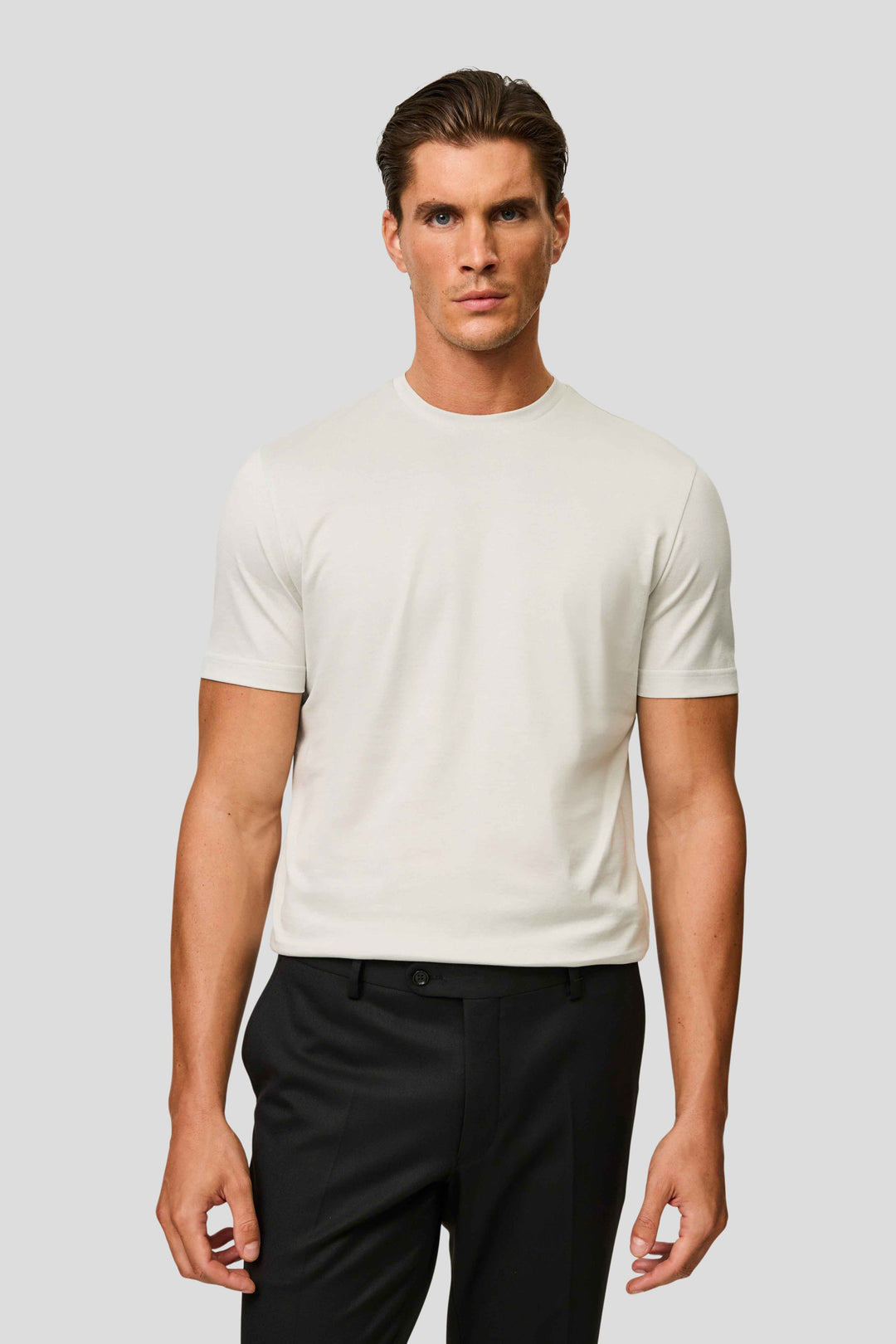 Lys grå T-shirt SUIT CLUB