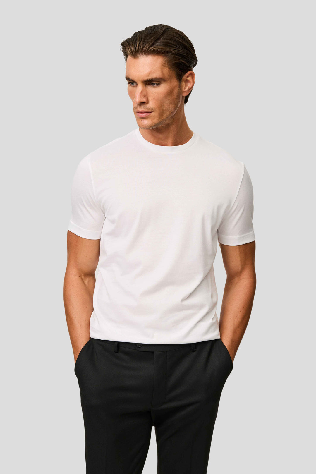 Hvid T-shirt SUIT CLUB
