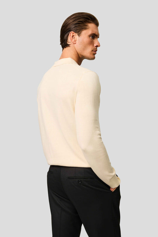 Off-white langærmet polo HVIID