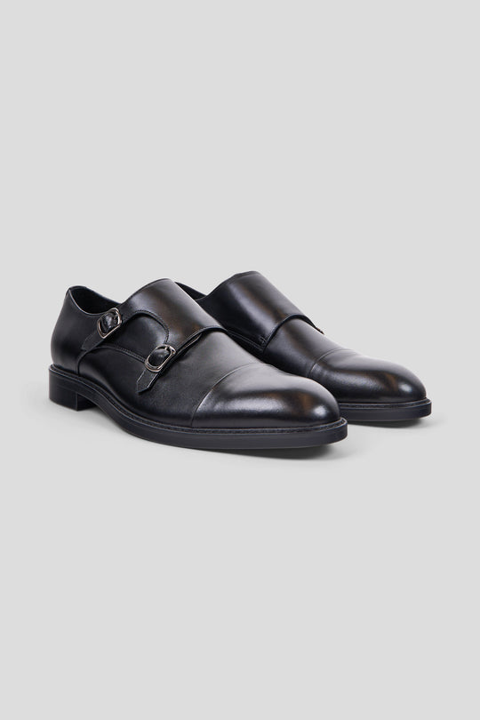 Sort dobbelt monk strap sko Ahler