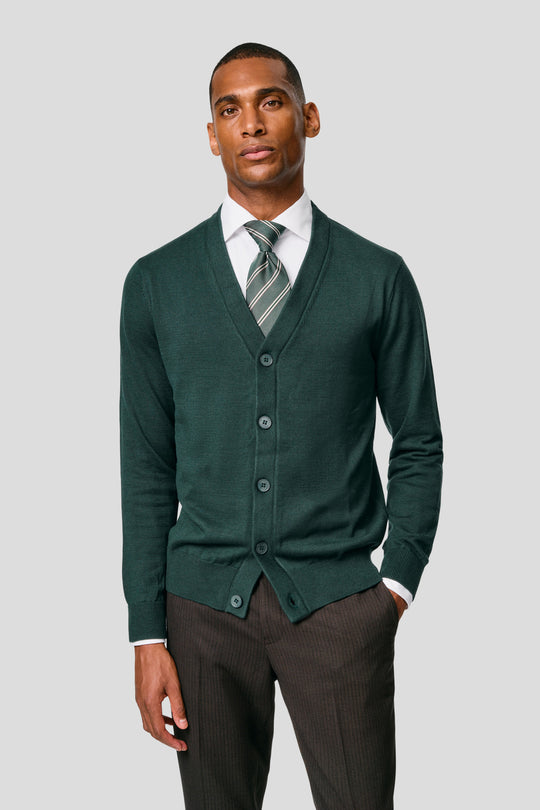 Mørkegrøn cardigan HVIID