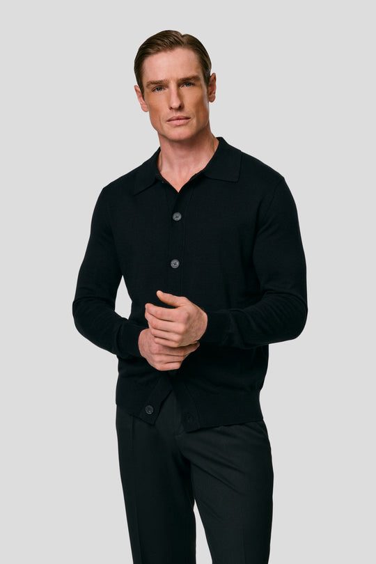 Sort polo cardigan HVIID