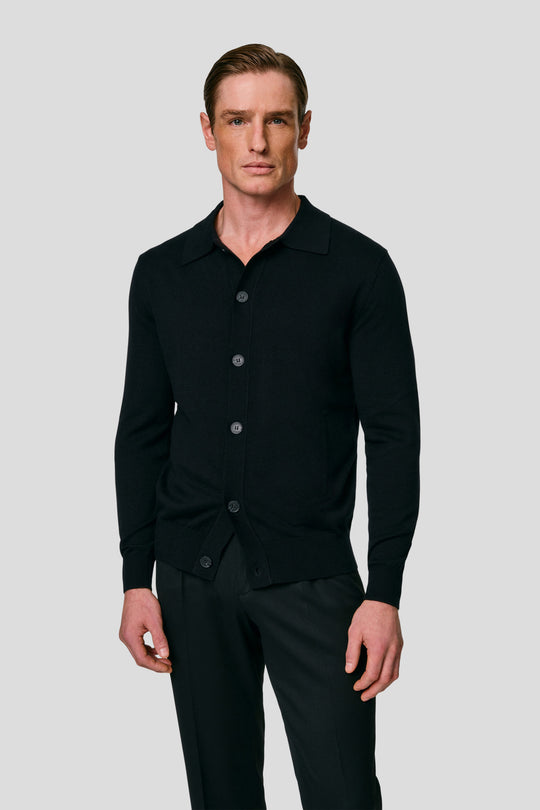 Sort polo cardigan HVIID