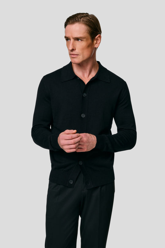 Sort polo cardigan HVIID