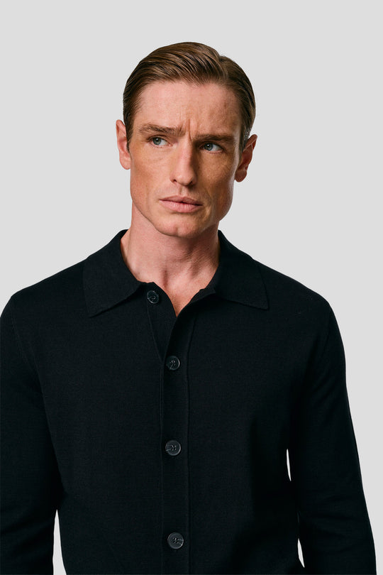 Sort polo cardigan HVIID