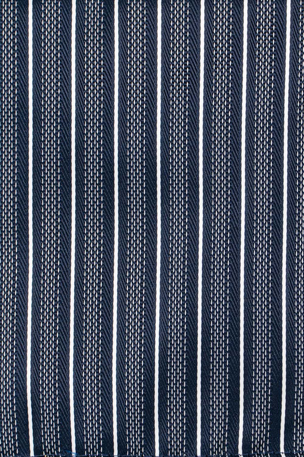 Navy & hvid lommeklud med striber PVD