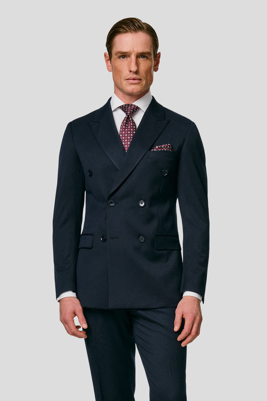 PRESTIGE navy dobbeltradet blazer MBO