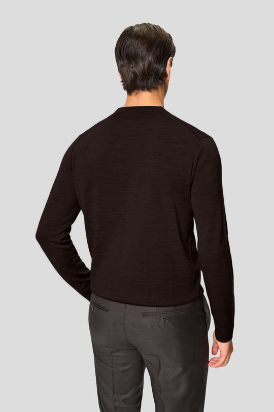 Brun merino crew neck