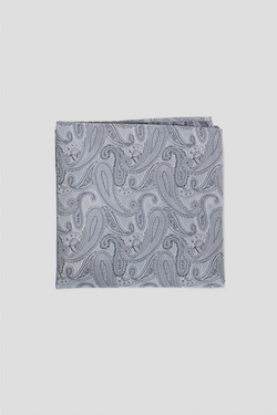 Silbernes Paisley-Einstecktuch