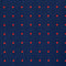 Krawatten- und Einstecktuch-Set (marineblau & rot gepunktet)