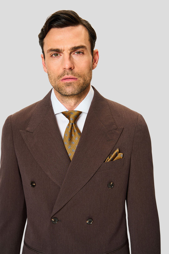 PRESTIGE mørkebrun dobbeltradet blazer MBO