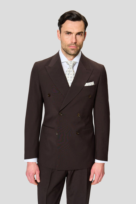 PREMIUM zweireihiger brauner Anzug