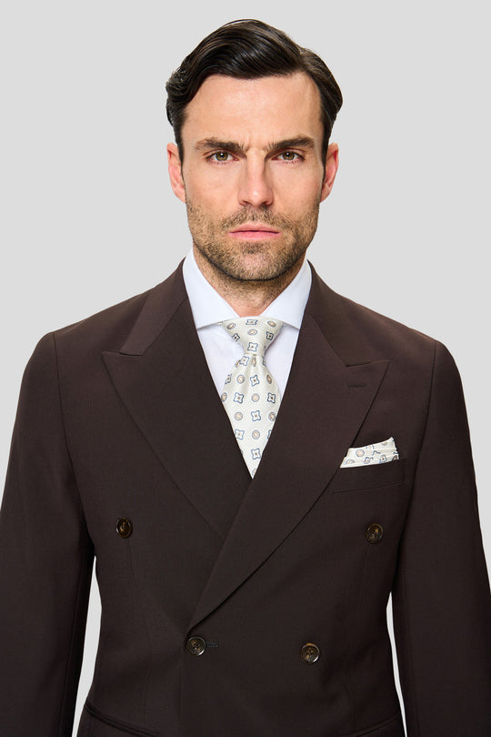 PREMIUM brauner doppelreihiger Blazer