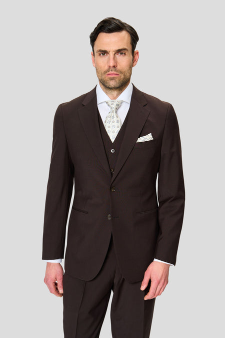 PREMIUM brauner dreiteiliger Anzug