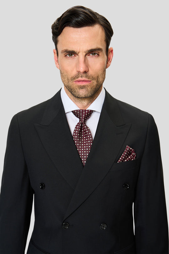 PREMIUM schwarzer zweireihiger Blazer