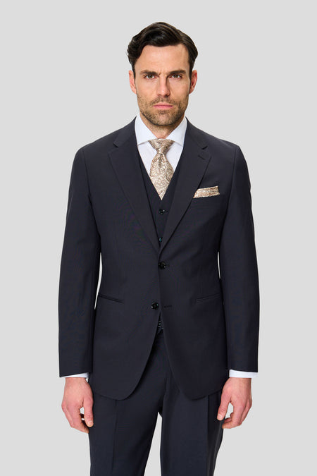 PREMIUM dreiteiliger marineblauer Anzug