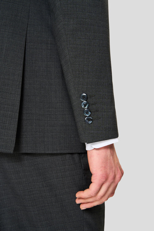 EXCLUSIVE gråmeleret dobbeltradet blazer