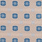 Geblümtes Einstecktuch in Beige und Blau