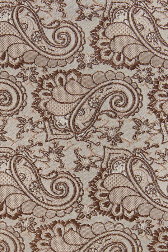 Beige paisley silkelommeklud PVD