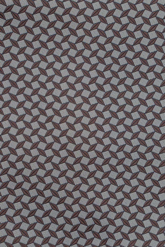 Slips & lommekluds pakke (Brun & beige geometri) suitclub.dk