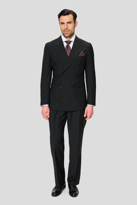 PREMIUM schwarzer zweireihiger Blazer