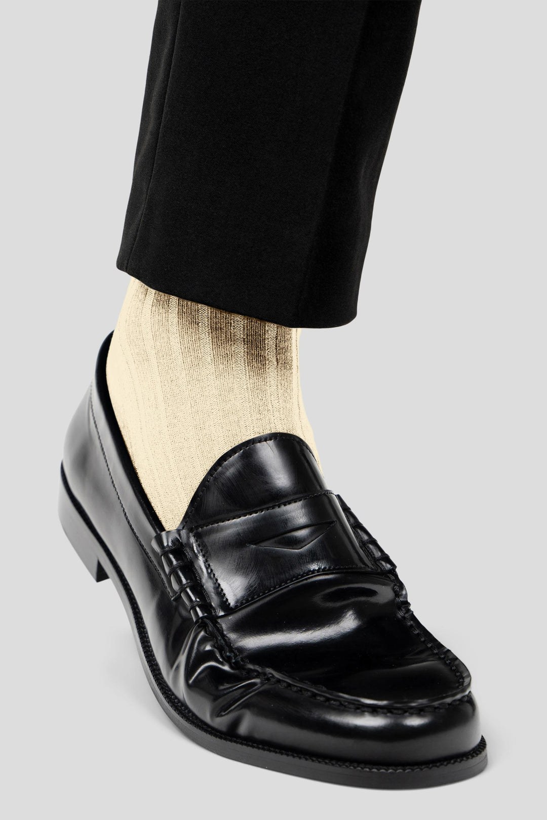 Sand ribbed strømper Lindner