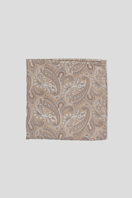 Champagner Paisley-Einstecktuch