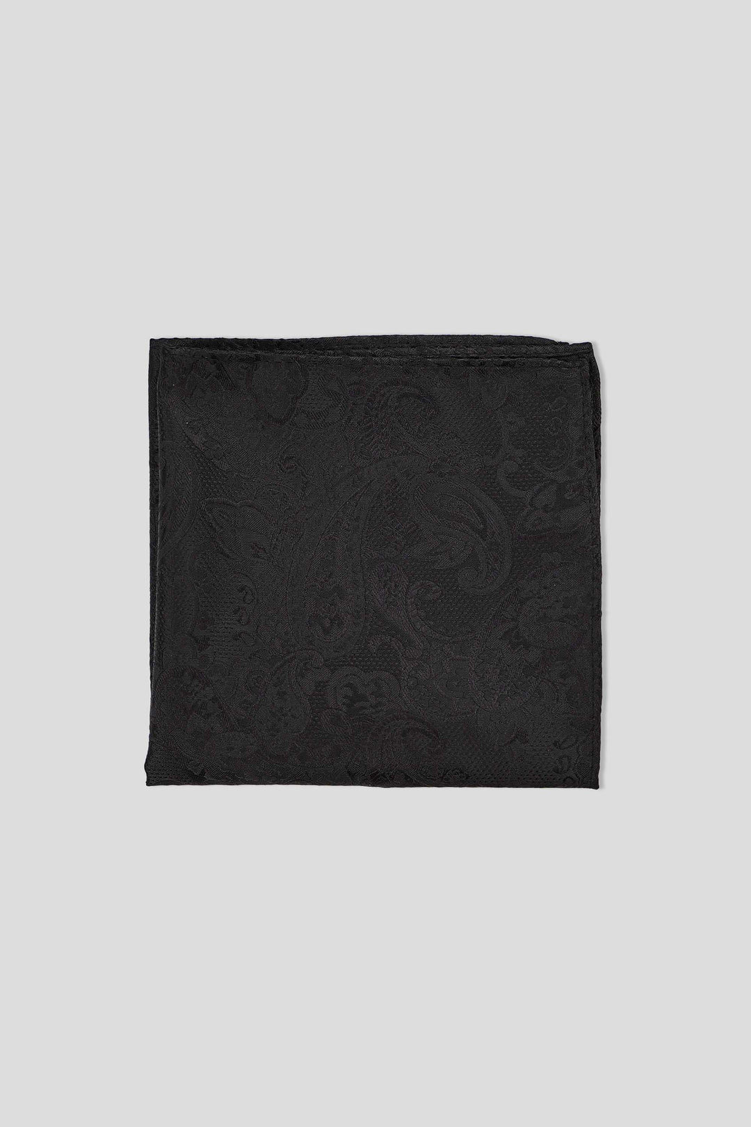 Sort paisley lommeklud PVD