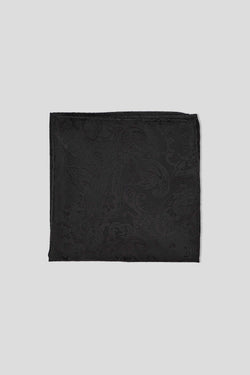 Schwarzes Paisley-Einstecktuch