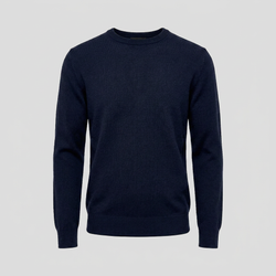 Navy merino crew neck