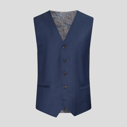 PREMIUM blaue Weste mit Nadelstreifen
